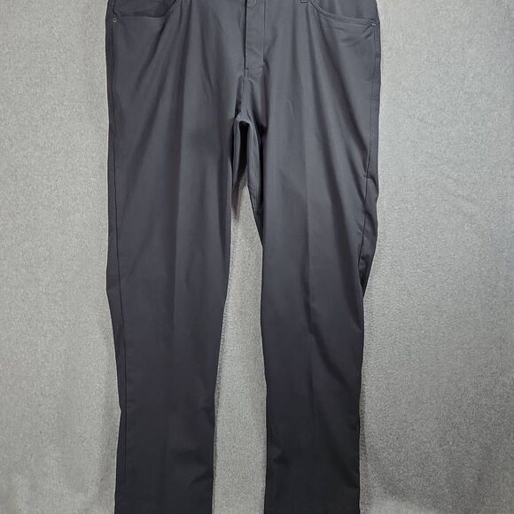 Lululemon ABC Classic 5-Pocket Pant Warpstreme Mens Dark Gray 44x34 (Fits 42x33) - Picture 1 of 11